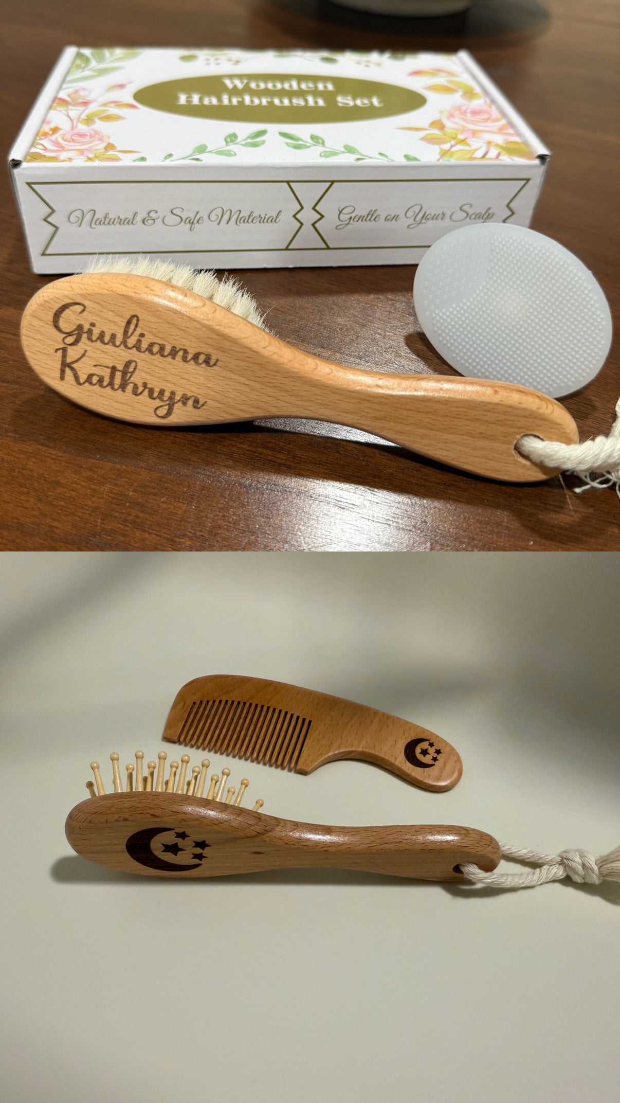 Baby Wooden Brush Set