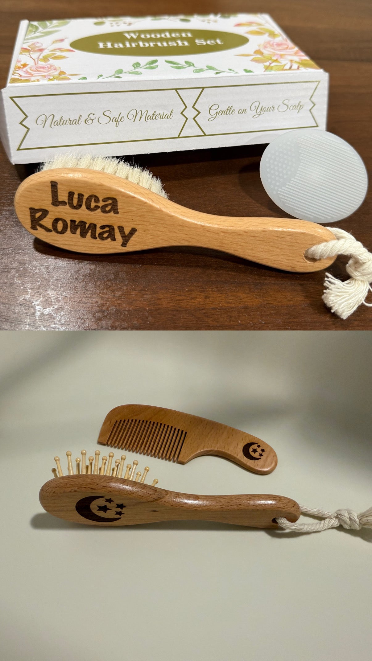 Baby Wooden Brush Set
