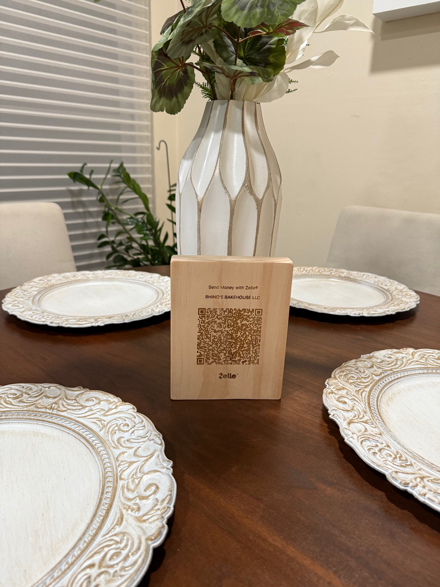 Double-Sided Custom Logo & QR Code Display Sign