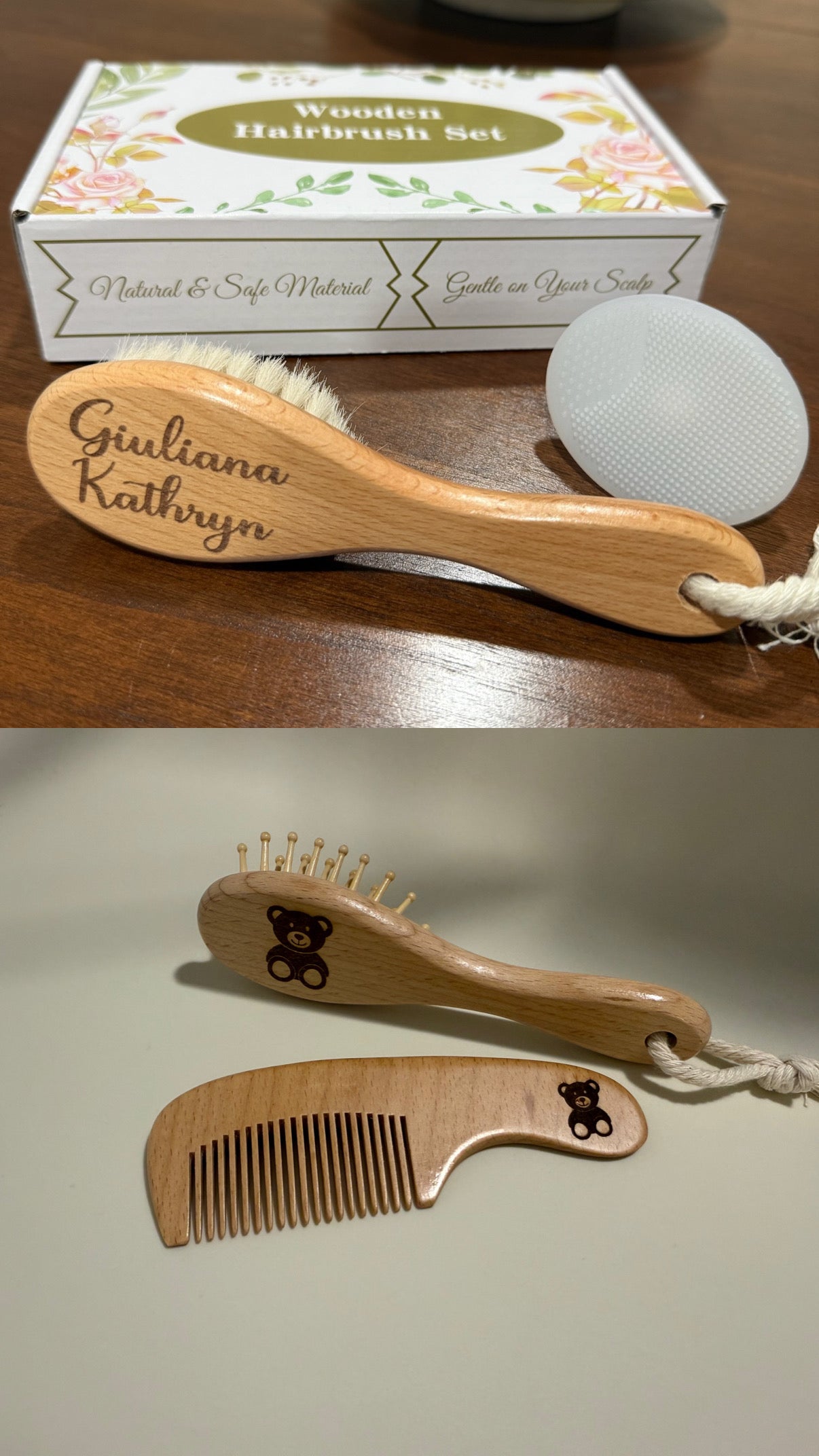 Baby Wooden Brush Set