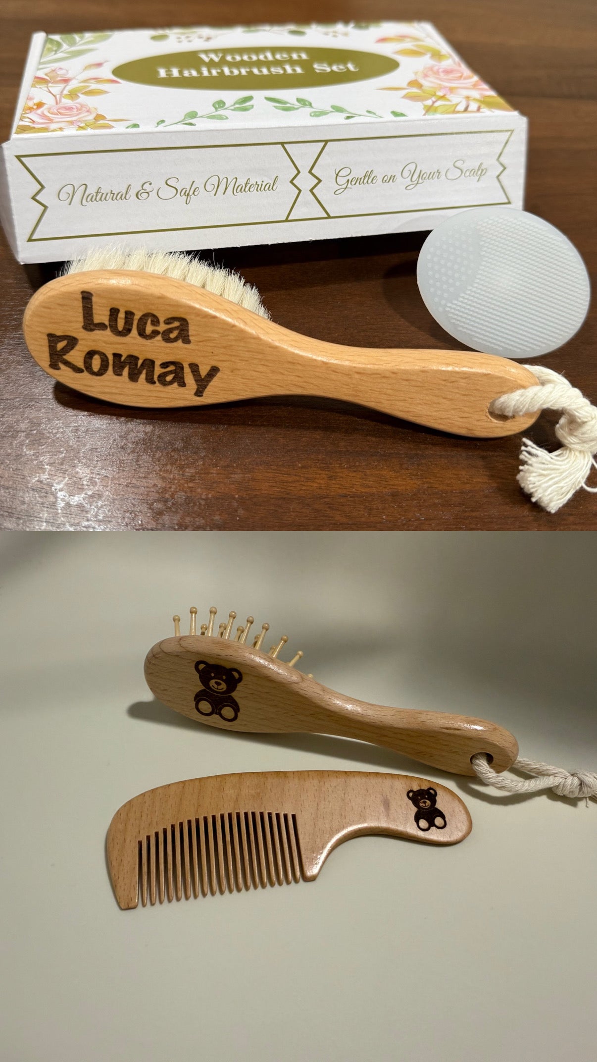 Baby Wooden Brush Set