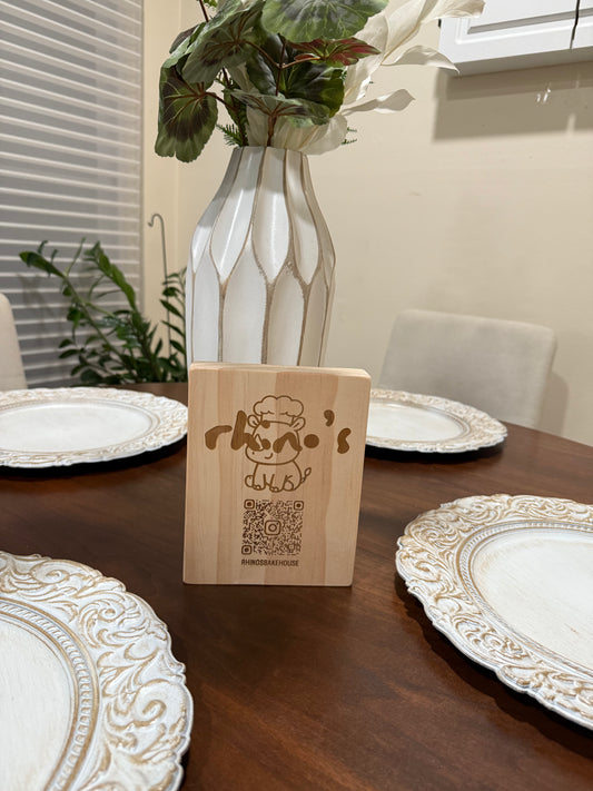 Double-Sided Custom Logo & QR Code Display Sign